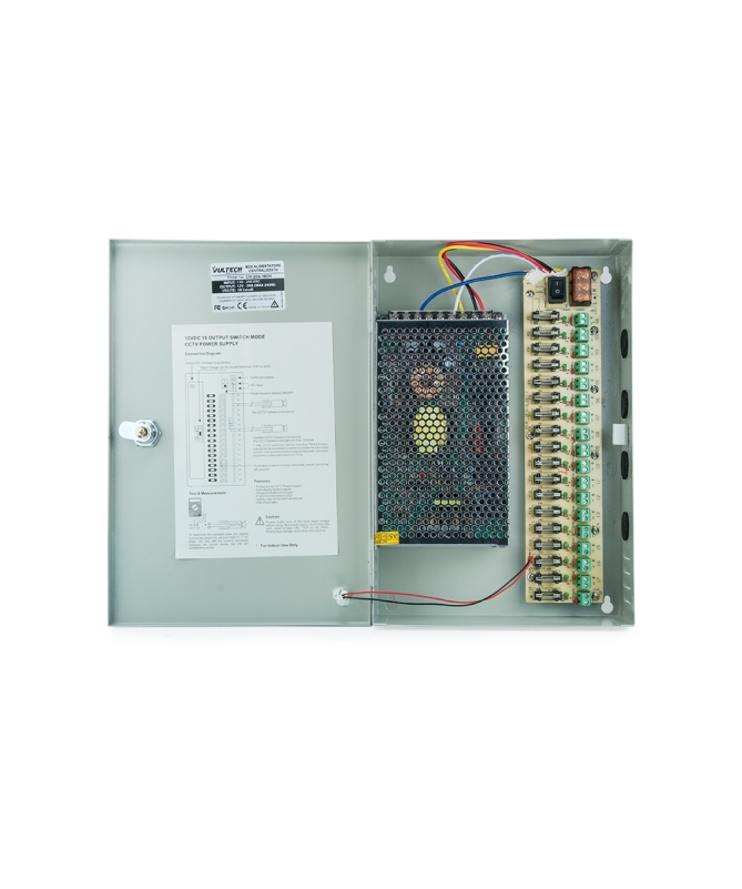Box Alimentatore Centralizzato 12V 20A 18 Canali