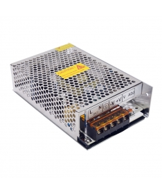 Alimentatore Metallico Stabilizzato per telecamere 12V 10A con trimmer 