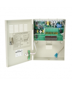 Box Alimentatore Centralizzato 12V 10A 9 Canali - Alloggio Batteria - Funzione Backup - PTC