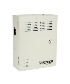 Box Alimentatore Centralizzato 12V 10A 9 Canali - Alloggio Batteria - Funzione Backup - PTC