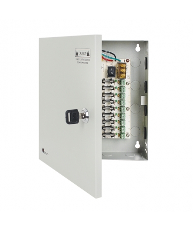 Box Alimentatore Centralizzato 12V 10A 9 Canali