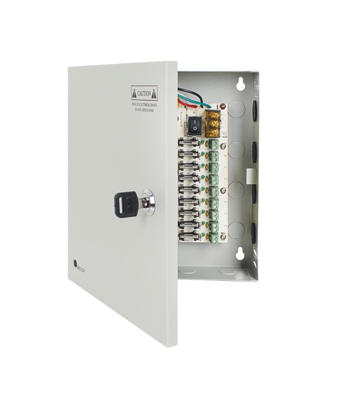 Box Alimentatore Centralizzato 12V 10A 9 Canali