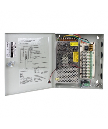 Box Alimentatore Centralizzato 12V 10A 9 Canali