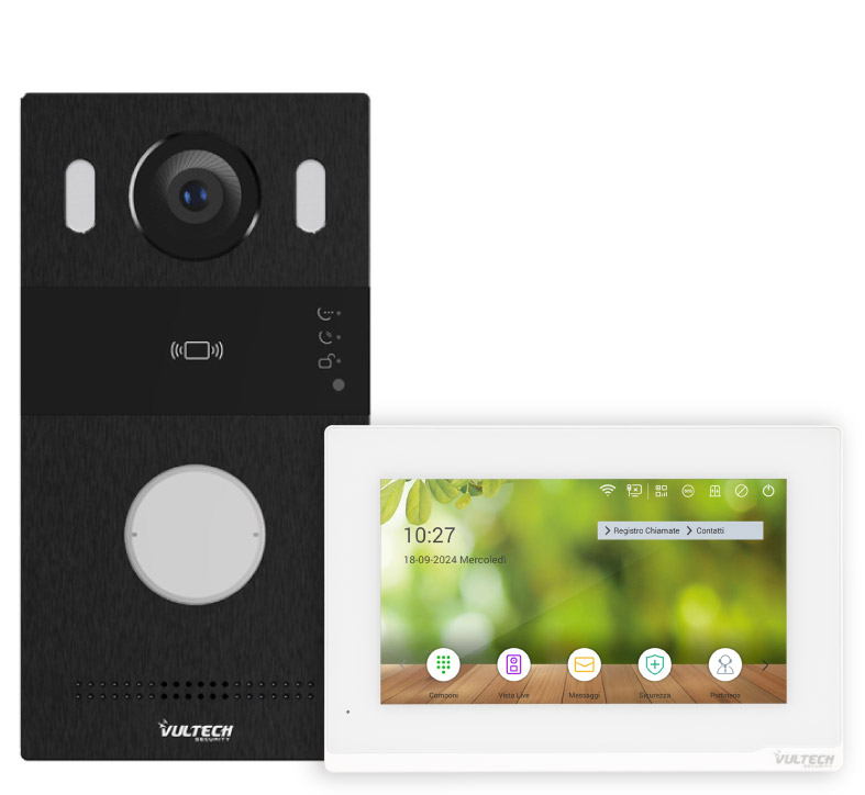 Tecnologia 2fili by IP: postazione esterna VS-PE108/2IP1S