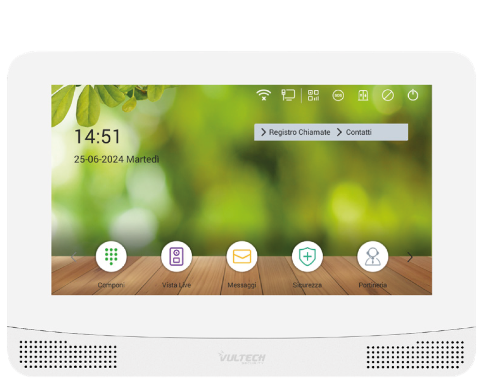 Tecnologia IP: postazione interna VS-PI416W-ADB