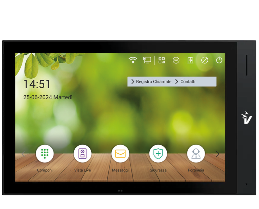Tecnologia IP: postazione interna VS-PI618W-ADN