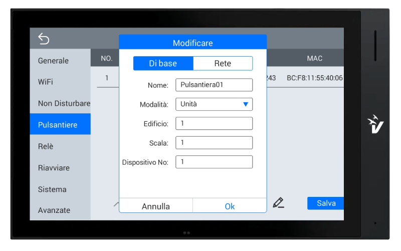 Monitor - Funzione Configurazione pulsantiere esterne