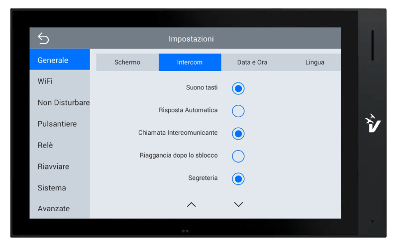 Monitor - Funzione segreteria
